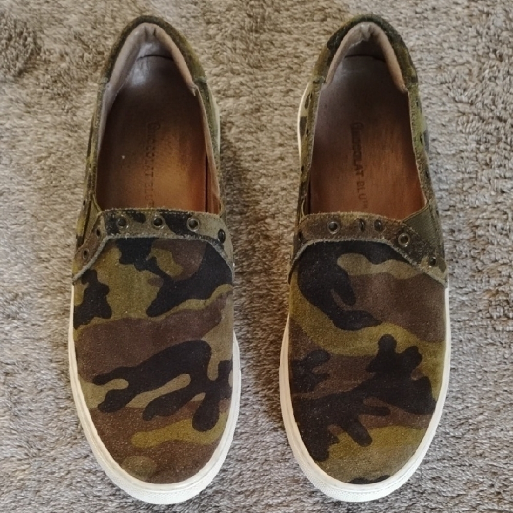 Chocolat Blu Camo Slip On Sneakers